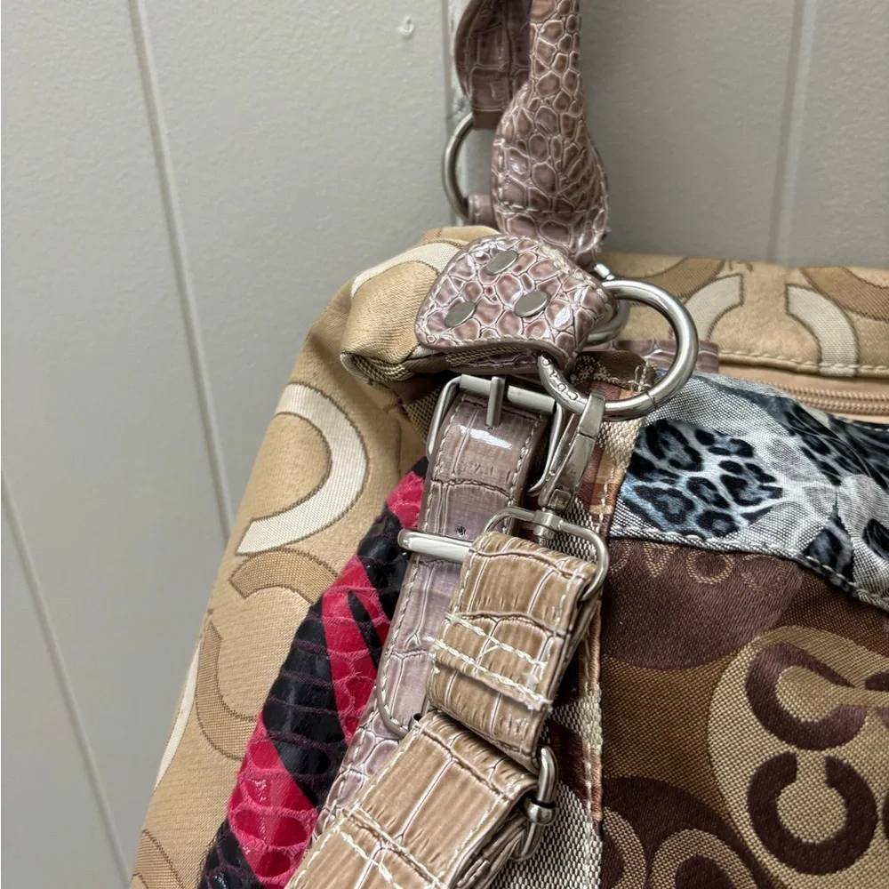 Coach Signature Brown and Tan Tote